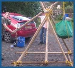 Building various catapults and structures is all part of pioneering pioneering the catapult build